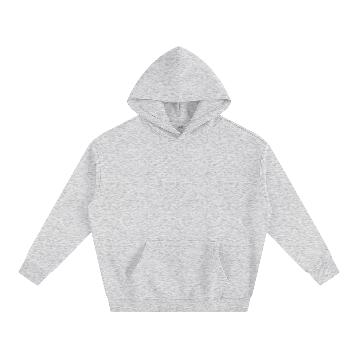Oversize Fleeced Hoodie Circle Grey