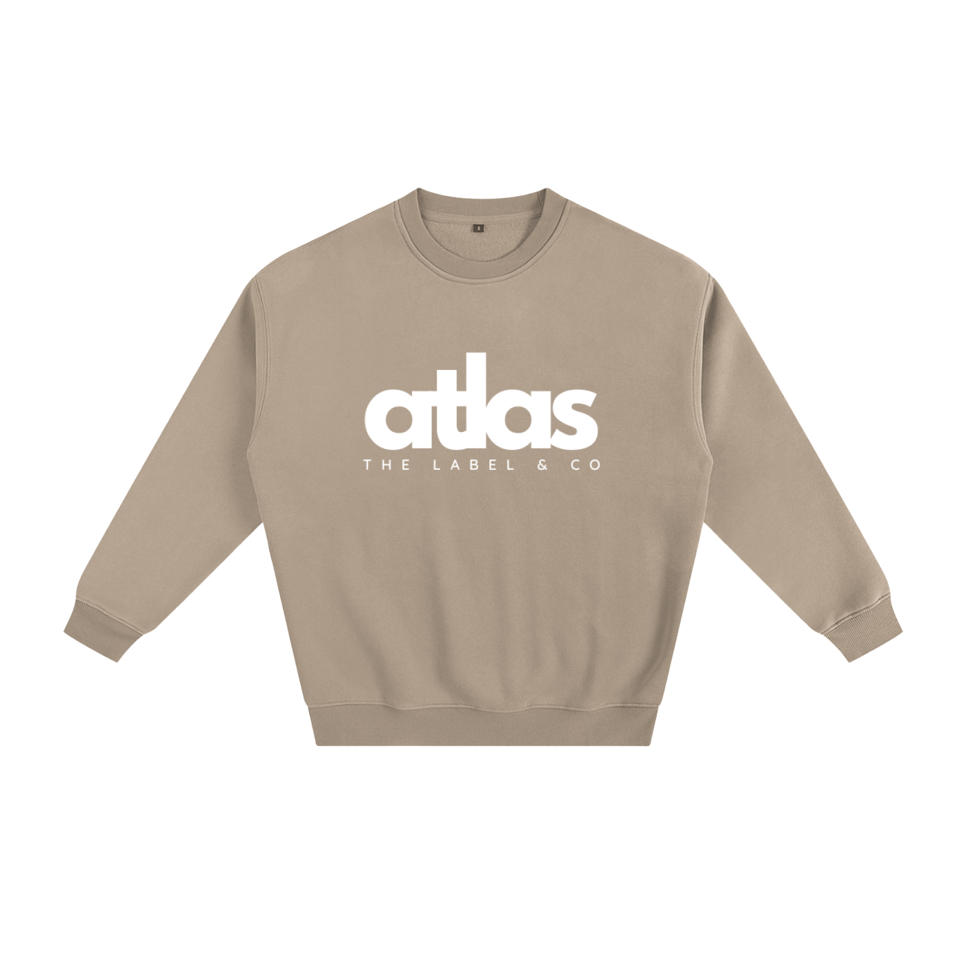 Crewneck Jumper Brown - Large print