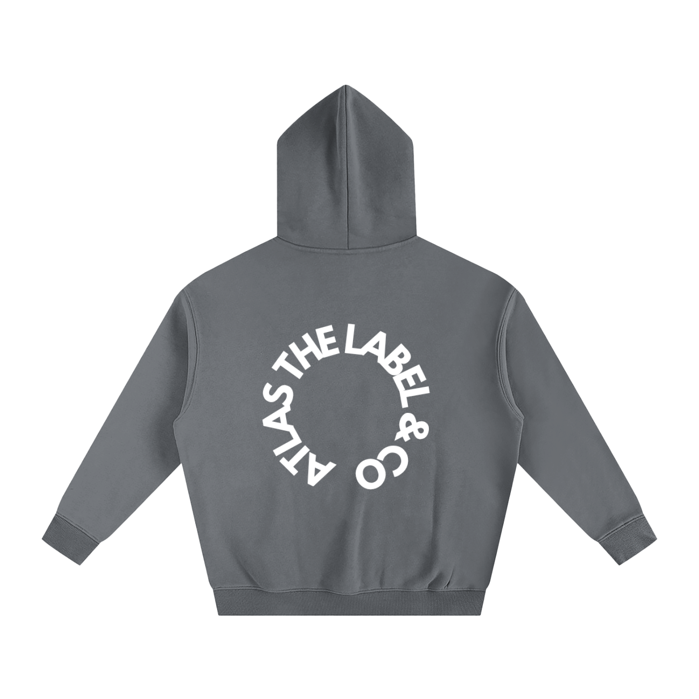 Oversize Fleeced Hoodie Charcoal Circle
