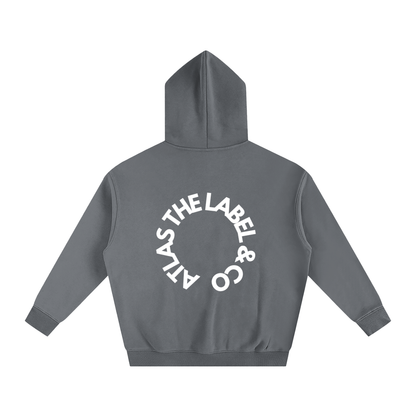 Oversize Fleeced Hoodie Charcoal Circle