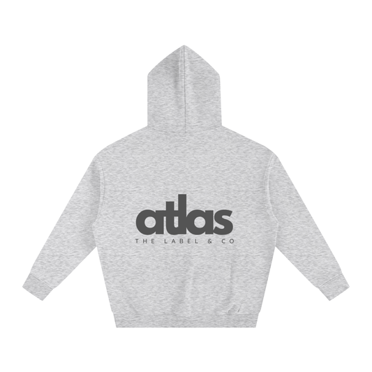 Oversize Fleeced Hoodie Grey on Grey