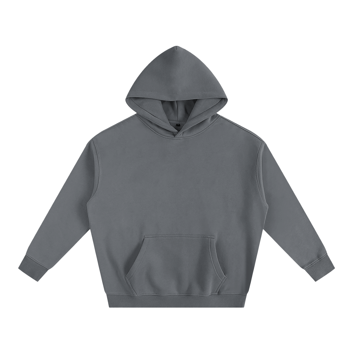 Oversize Fleeced Hoodie Charcoal Circle